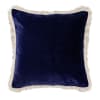 Fodera per cuscino velluto di cotone 50x50 blu notte
