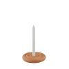 Beigefarbener Kerzenhalter aus Steinzeug Ø17xH2,5cm