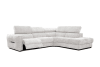 Canapé d'angle droit 5 places avec une relax électrique tissu écru