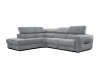 Canapé d'angle gauche 5 tissu gris moyen