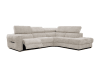 Canapé d'angle droit 5 places avec une relax électrique tissu beige