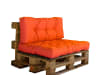 Coussins matelas pour palette 120X80X20 en polyester orange