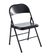 Pack 6 sillas plegables metal color negro