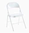 Pack 6 sillas plegables metal color blanco