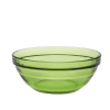 Saladier empilable 97 cl en verre trempé résistant teinté vert jungle