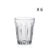 6er Set Wassergläser mit Facetten 13 cl aus robustem, gehärtetem Glas