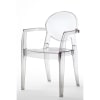 Chaise design en plastique transparent