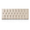 Cabecero de madera tapizado beige 145x60 cm. Para cama de 135 cm