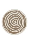 Tapis rond motif spirale beige et brun chiné 120 D