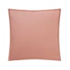 Taie d'oreiller en coton rose solaire 65x65 Made in France