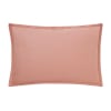 Taie d'oreiller en coton rose solaire 50x70 Made in France