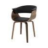 Stuhl aus schwarzem Kunstleder