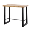 BODEGA - Table haute acier/bois L 120