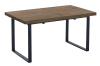 Table repas extensible bois foncé et acier noir L180