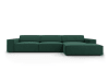4-Sitzer Ecksofa rechts aus strukturiertem Stoff, grün