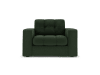 Sessel aus strukturiertem Stoff, dunkelgrün