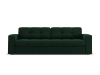 3-Sitzer Sofa aus Samt, flaschengrün