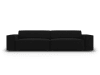4-Sitzer Sofa aus Samt, schwarz