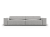 4-Sitzer Sofa aus strukturiertem Stoff, hellgrau