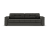 3-Sitzer Sofa aus strukturiertem Stoff, dunkelgrau