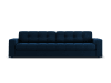 4-Sitzer Sofa aus Samt, königsblau