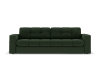 3-Sitzer Sofa aus strukturiertem Stoff, dunkelgrün