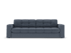 3-Sitzer Sofa aus strukturiertem Stoff, dunkelblau