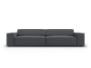 4-Sitzer Sofa aus strukturiertem Stoff, dunkelgrau