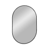 Miroir ovale en métal 50x80cm noir
