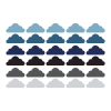 Stickers muraux en vinyle nuages bleu et gris