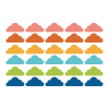 Stickers muraux en vinyle nuages multicolore
