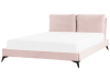 Letto matrimoniale velluto rosa 160 x 200 cm