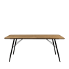 Mesa de comedor de madera y metal l200