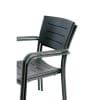 Lot de 4 fauteuils en aluminium effet sable noir