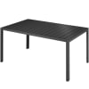 Table de jardin en Aluminium et Plastique noir/noir