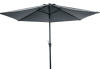 Parasol rond inclinable Ø3M mat aluminium et toile gris anthracite