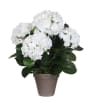 Hortensia artificielle blanc en pot H45