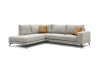 5-Sitzer Ecksofa in Stoff, beige