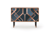 Sideboard blau-grün mit 2 Schubladen und 2 Türen L 115 cm