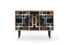 Sideboard blau-grün mit 2 Schubladen und 2 Türen L 115 cm