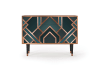 Sideboard blau-grün mit 2 Schubladen und 2 Türen  L 115 cm