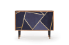 Sideboard blau mit 2 Schubladen und 2 Türen L 115 cm