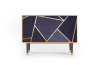 Sideboard blau mit 3 Schubladen und 1 Tür L 115 cm