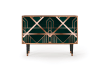 Sideboard grün mit 2 Schubladen und 2 Türen L 115 cm