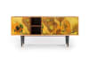 Mueble de TV amarillo 3 puertas L 150 cm