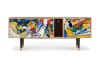 Mueble de TV multicolores 2 cajones y 2 puertas L 170 cm
