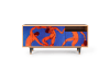 Meuble TV multicolore 2 tiroirs et 2 portes L 125 cm