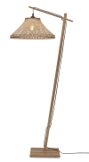 Lampadaire bambou abat-jour bambou naturel, h. 150cm