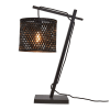 Lampe de table bambou noir, h. 46cm