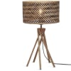 Lampe de table bambou naturel/noir, h. 56cm